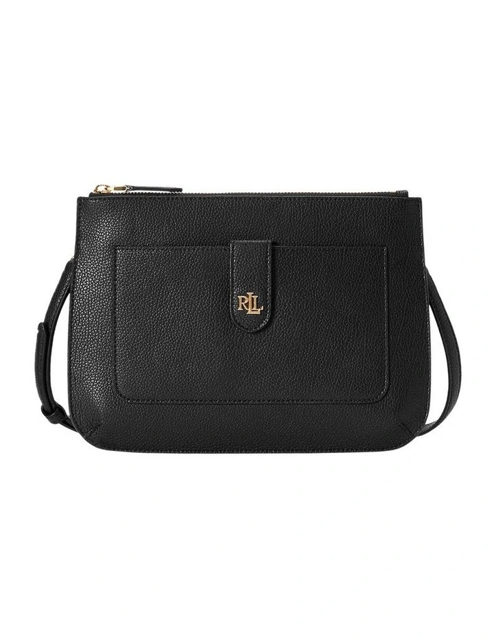 Jamey 27 Zip Top Crossbody Bag In Black