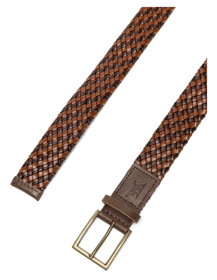 Wanaka Weave Belt in Cognac