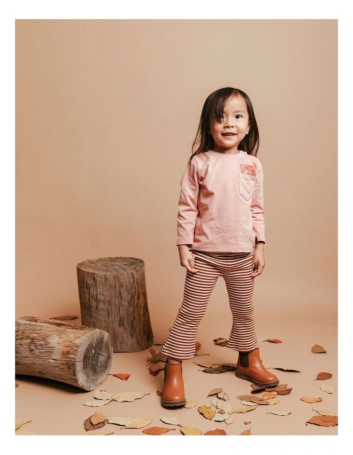 Raffael Long Sleeve Tee (Size 0-5) in Pink