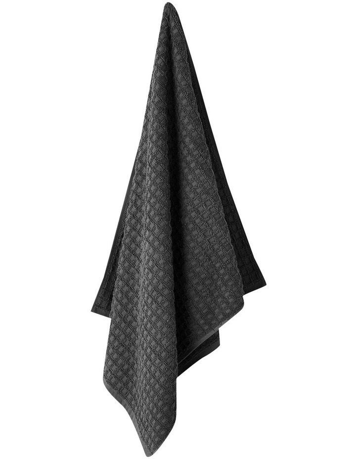 Waffle Bath Towel Range in Charcoal
