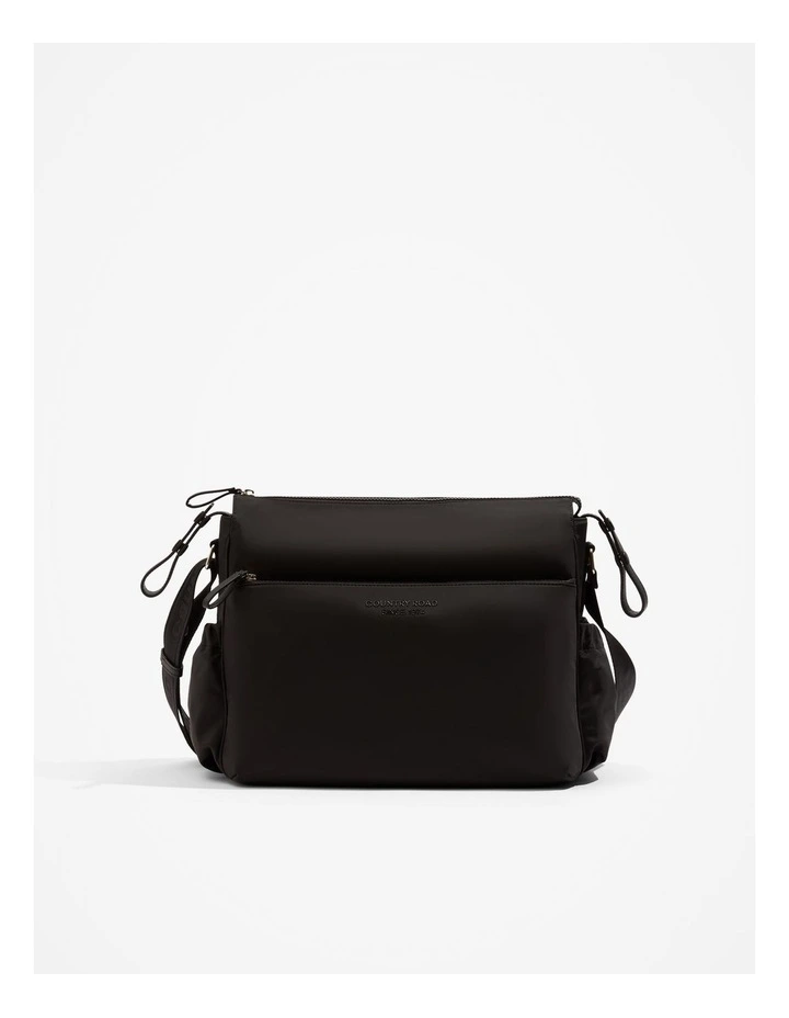Recycled Polyester Pram Caddy Baby Bag in Black