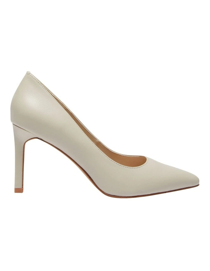 Octavia Heeled Shoes in Ivory Leather