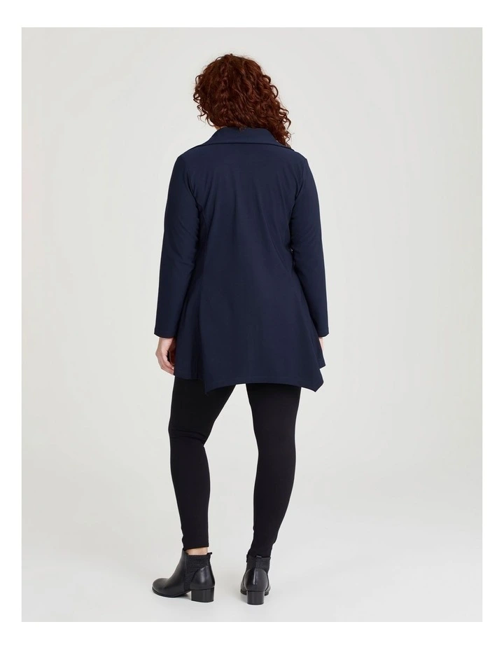Zip Double Knit Jacket in Ink