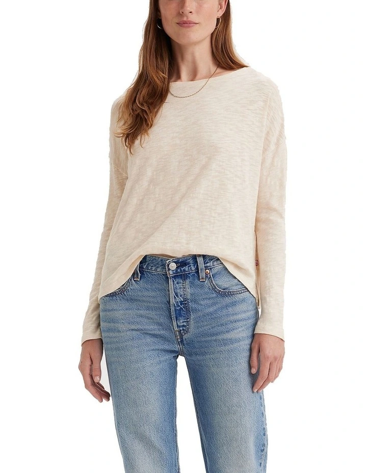 Margot Long-Sleeve T-shirt in Egret