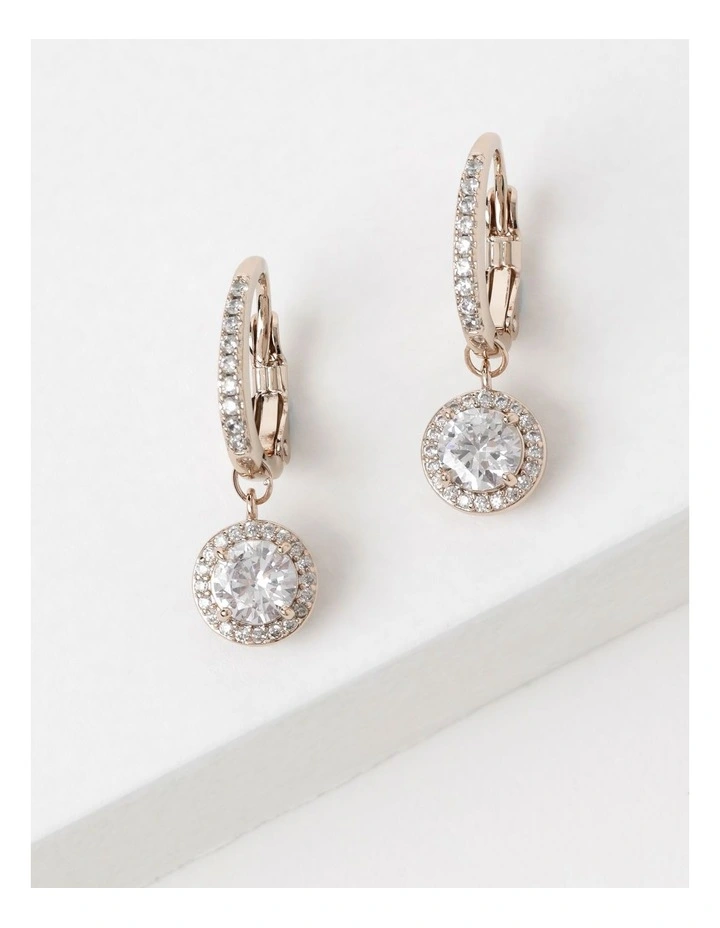 Cubic Zirconia Drop Earring in Rose Gold
