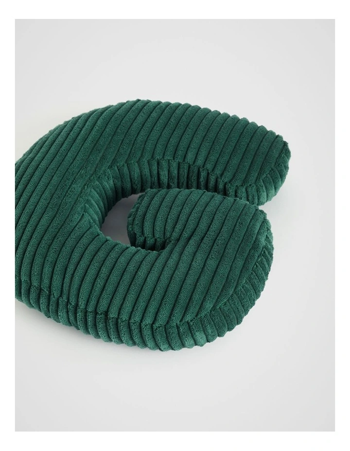 Ivy Cord Initial Cushion G in Green