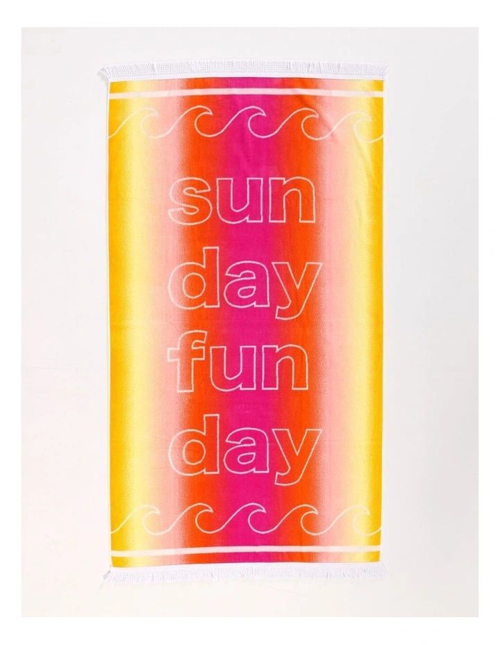 Coastal Sun Day Beach Towel in Multi