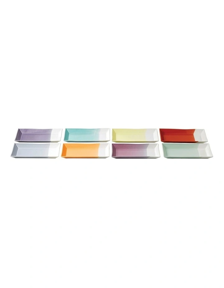 1815 8pc 23cm Mixed Rectangular Plates Set