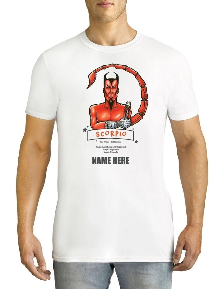 Men's Zodiac Scorpio Personalised Cotton T Shirt