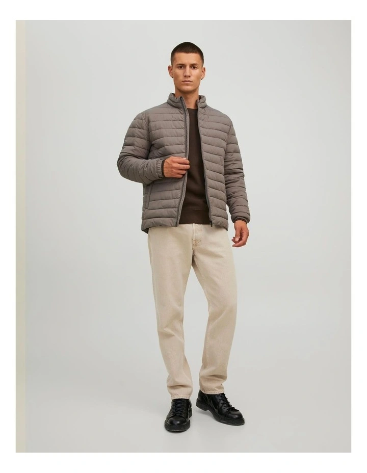 Recycled Puffer Jacket in Light Brown