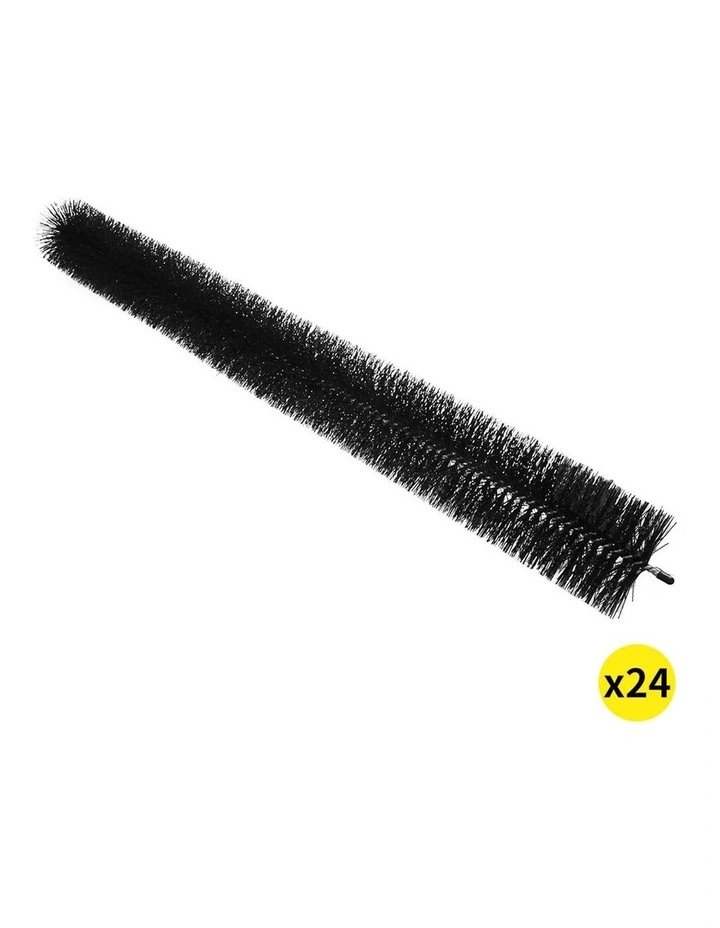 Heavy Duty Gutter Brush Guard 24 Pieces 92x10cm in Black