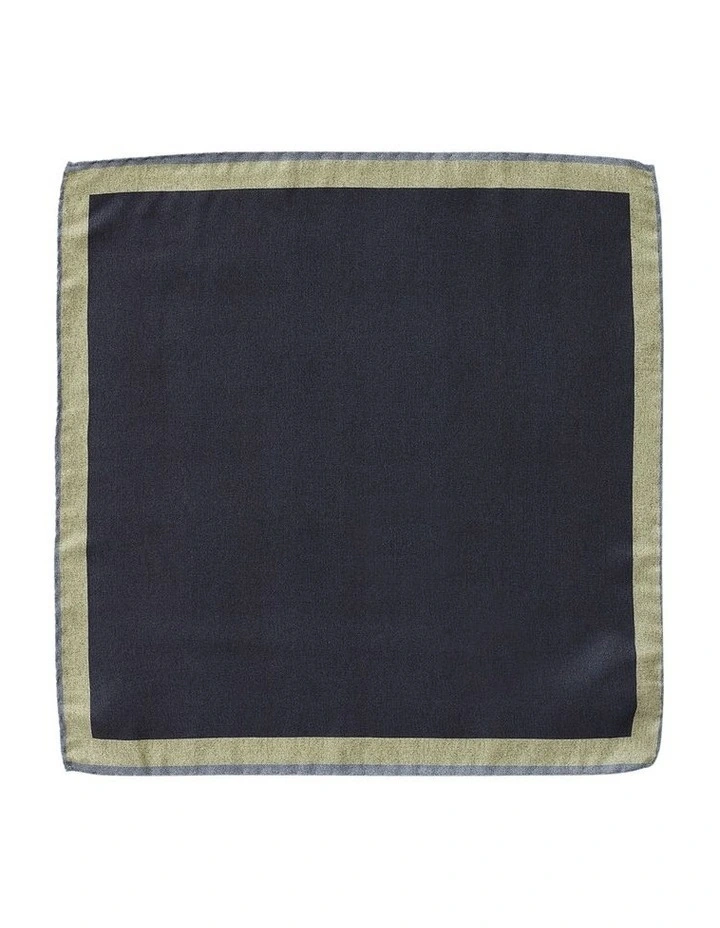 Triple Frames Silk Pocket Square in Green