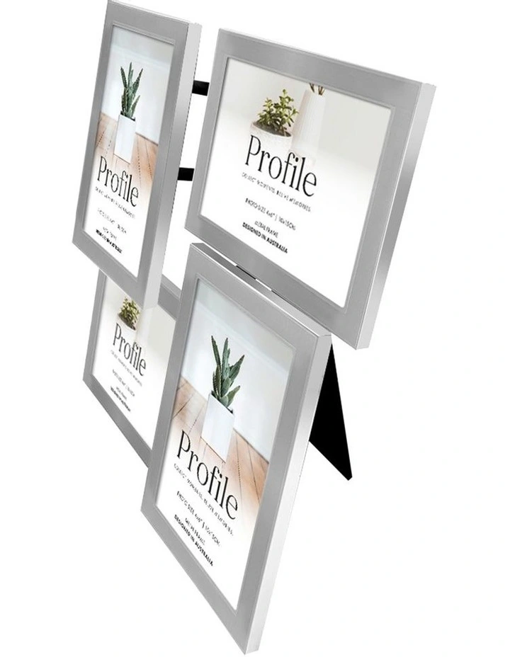 Eternal Solid Metal Collage Photo Frame Multi 4 4x6" in Silver