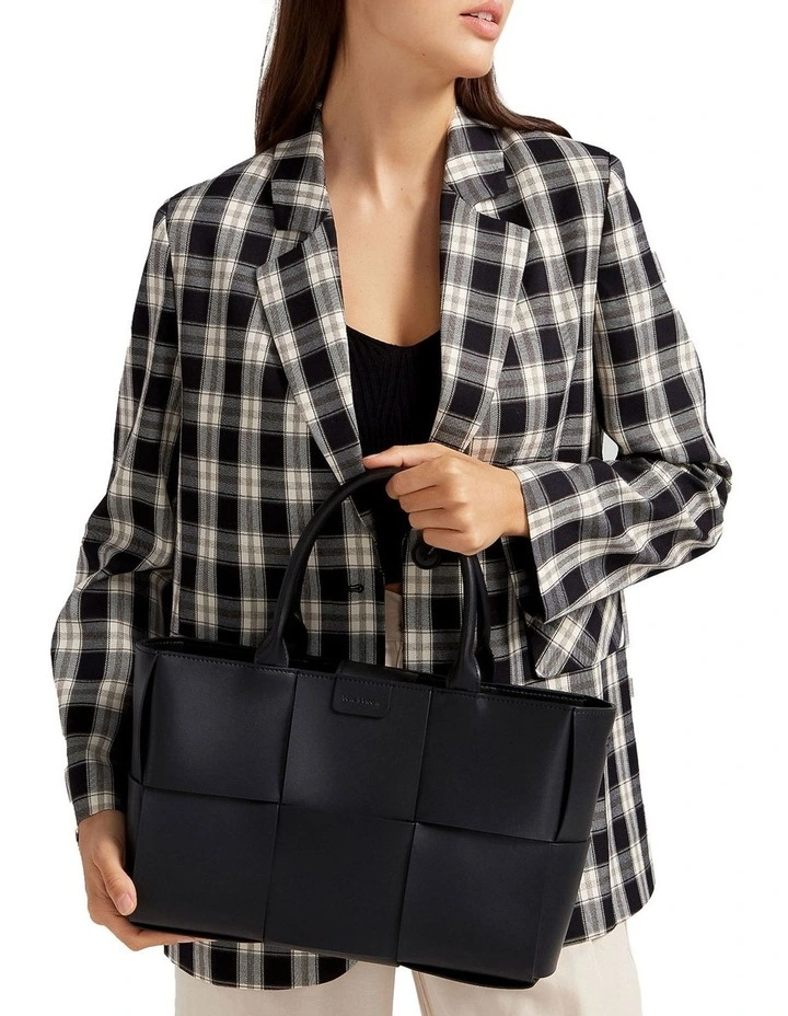 Long Way Home Woven Tote in Black