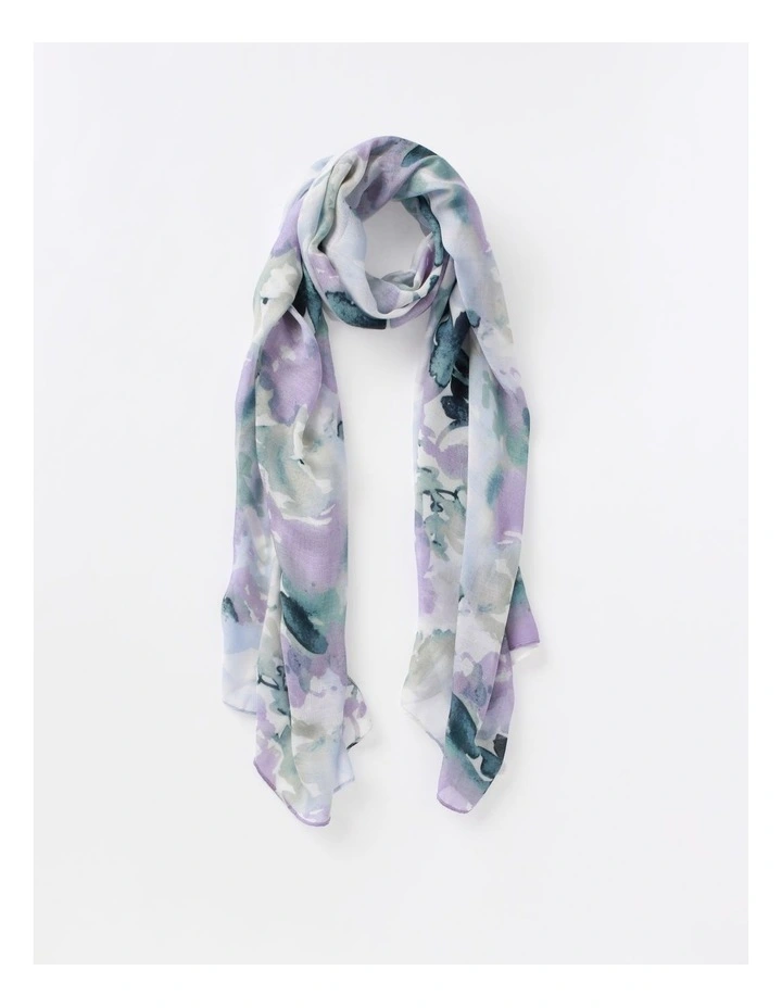 Printed Scarf in Purple