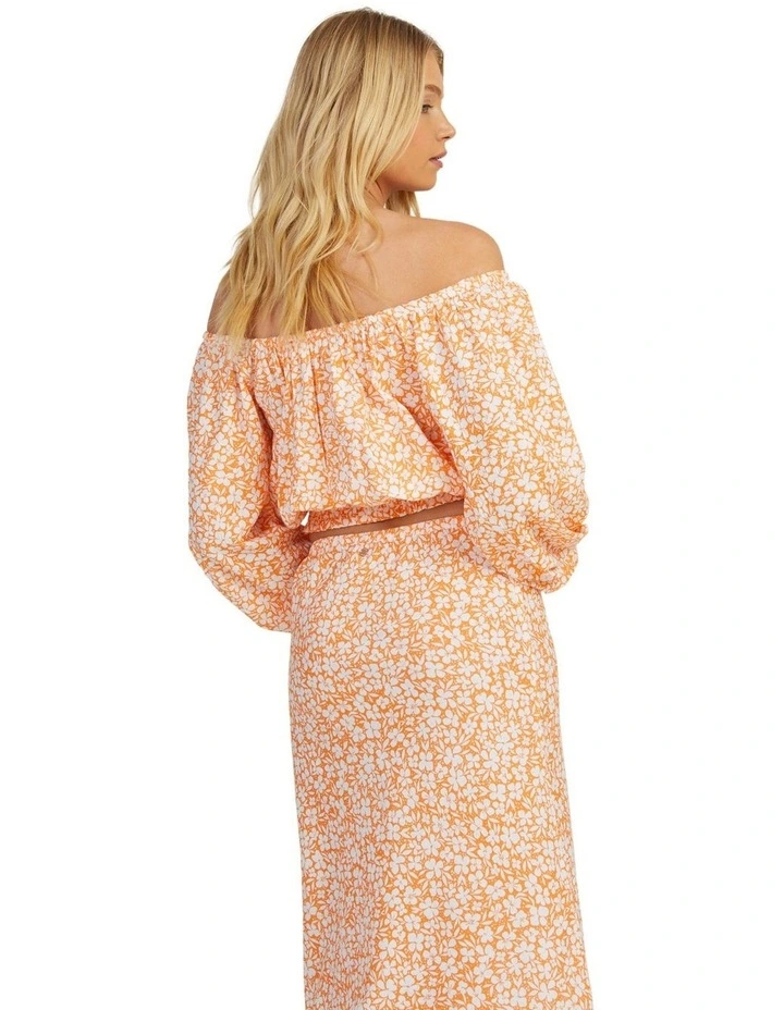 Seminyak Sessions Long Sleeve Top in Tangerine