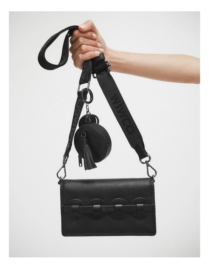 Webbing Bag Strap in Black Gunmetal