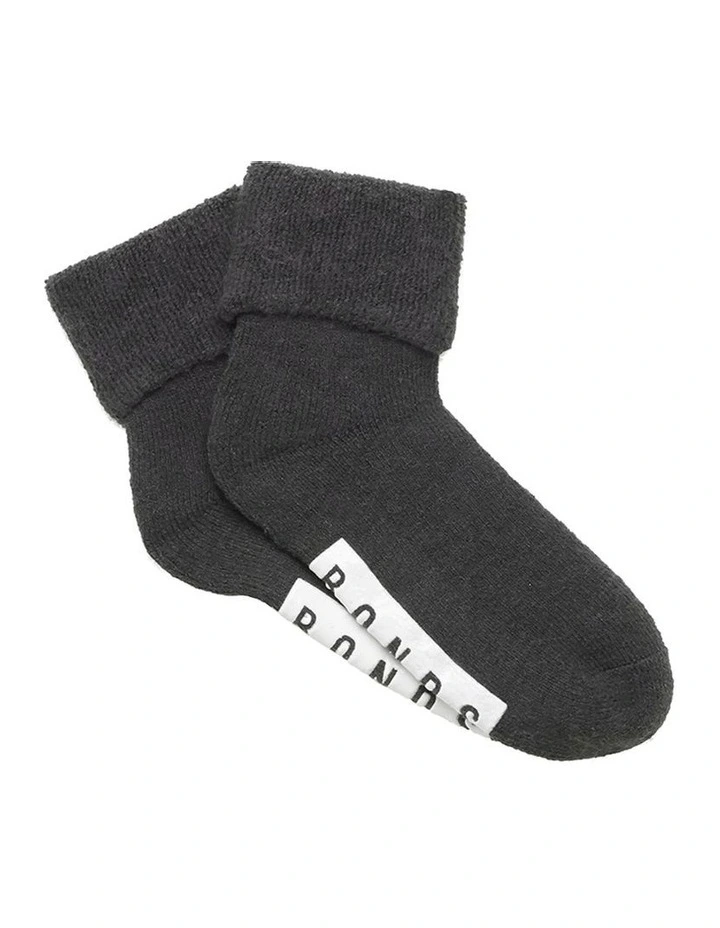 Snuggle Crew Socks 1 Pack in Black