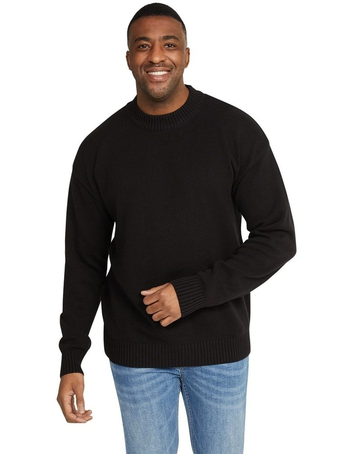 Trawler Crew Sweater in Black