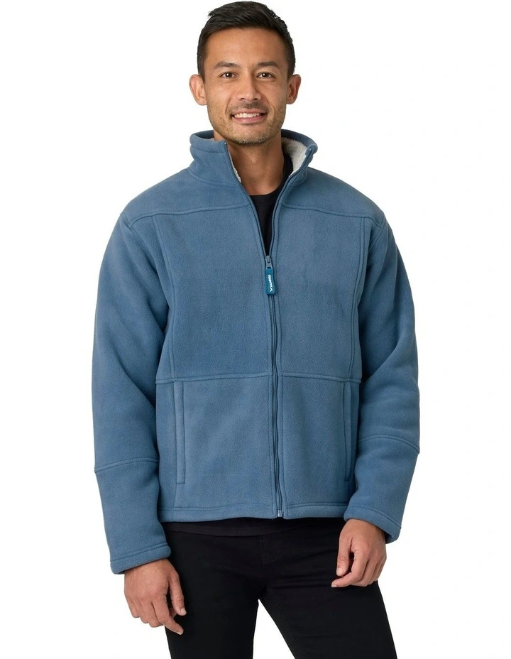 Lumber Fleece Jacket in Dusty Blue