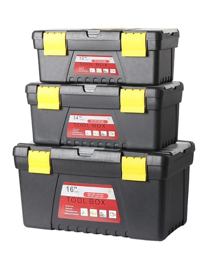 Storage Tool Box Set 3 Pieces in Black