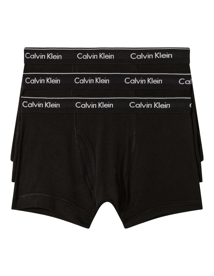 Classics Cotton Trunks 3 Pack in Black