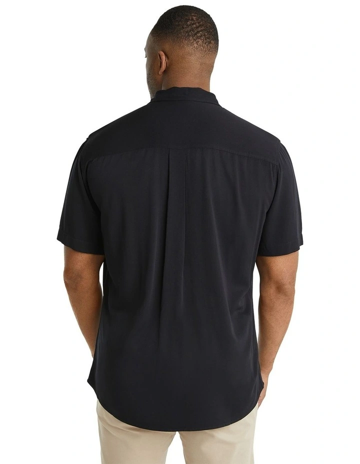 Corfu Viscose Shirt in Black