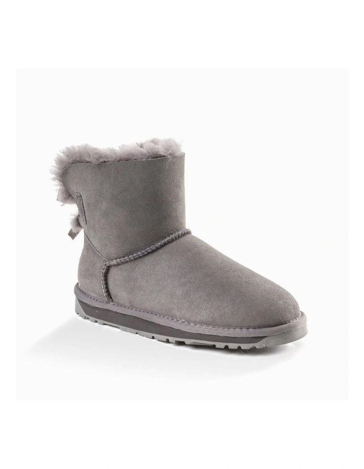 Classic Water Resistant Mini Bailey Bow Boots in Grey