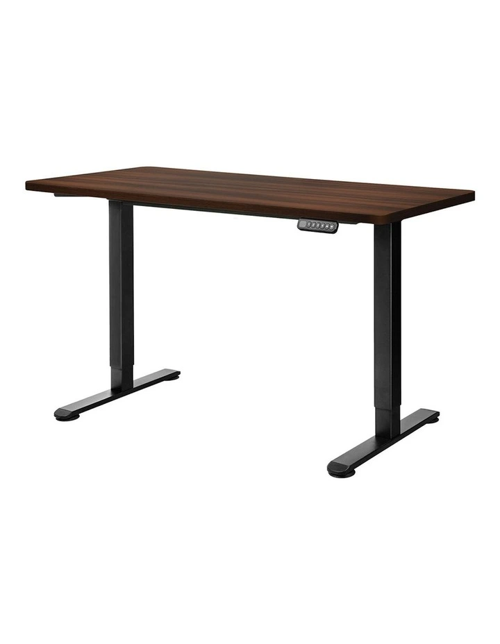Electric Dual Motor Height Adjustable Motorised Standing Desk 140cm in Walnut