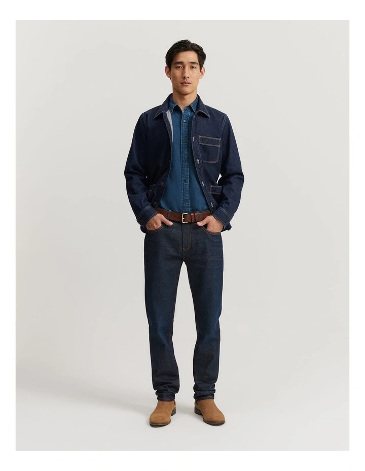 Standard Fit Denim Jean in Rich Raw