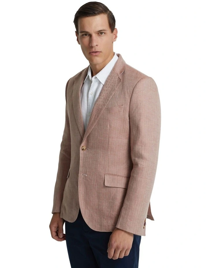 Milton Linen Blazer in Spice