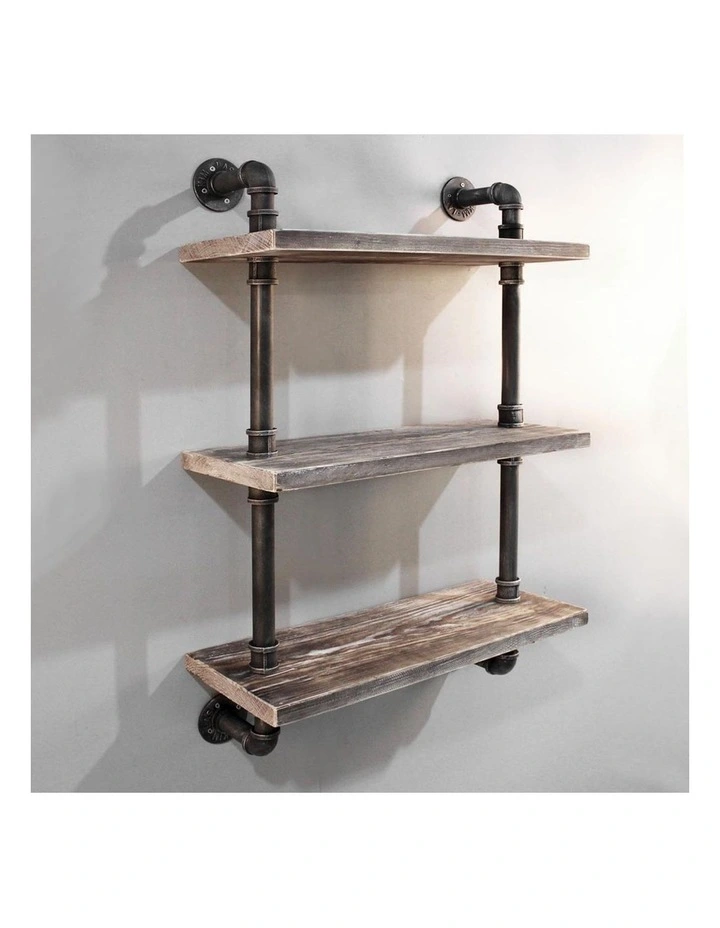3 Level Rustic Industrial DIY Pipe Shelf