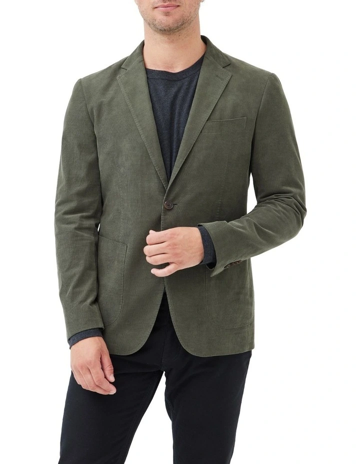 Saint Bathans Sports Fit Jacket in Moss