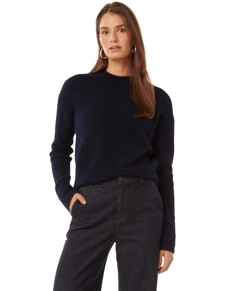 Kaia Alpaca Blend Jumper in Navy