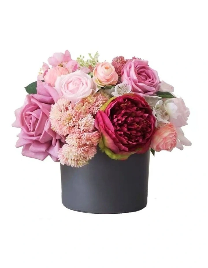 Real Touch Artificial Various Pink Flowers Arrangement