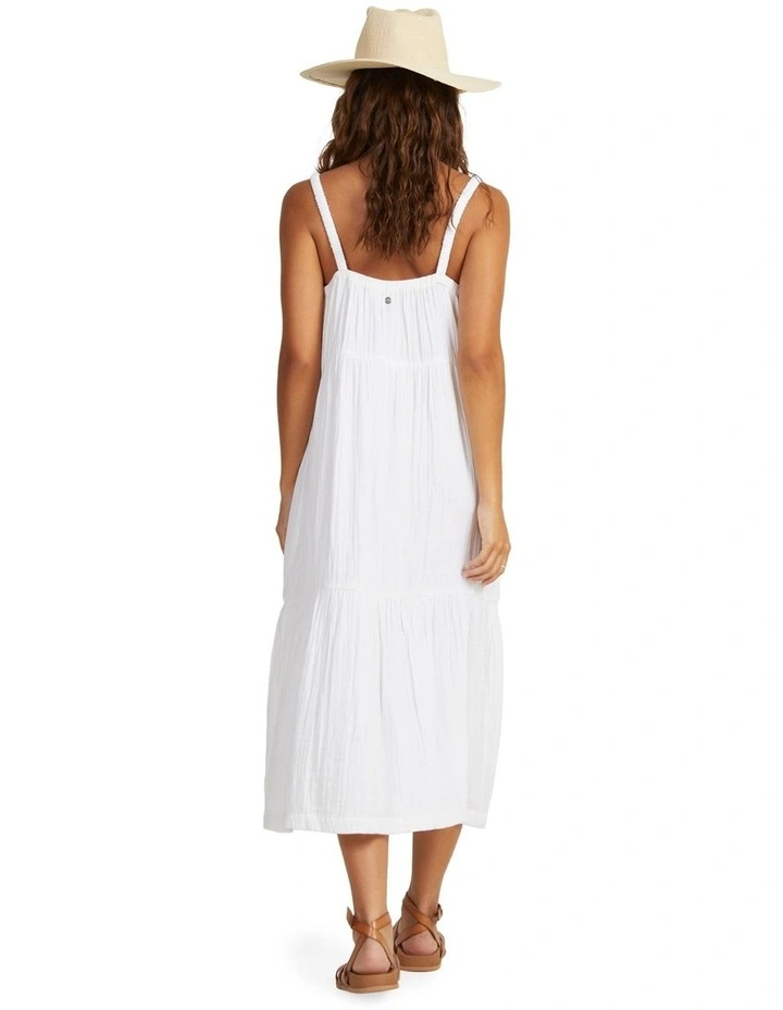 Waiting Line Midi Dress in Bright White