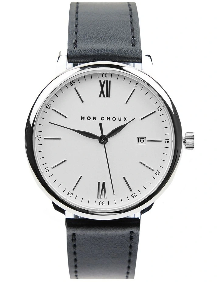Homme Automatic Vegan Watch 42mm in White/Silver