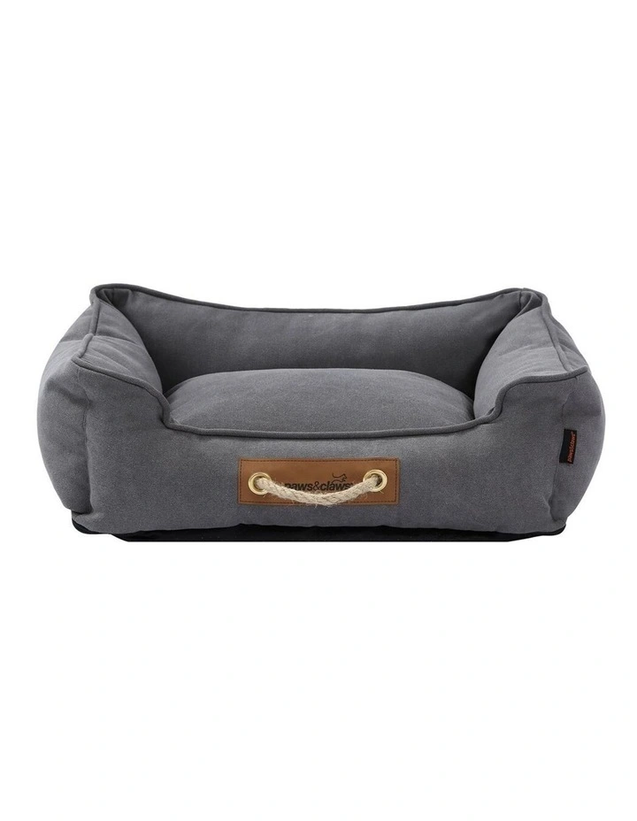 Lighthouse Dog/Pets Walled Canvas Foam Bed Dark Grey Medium 60cm