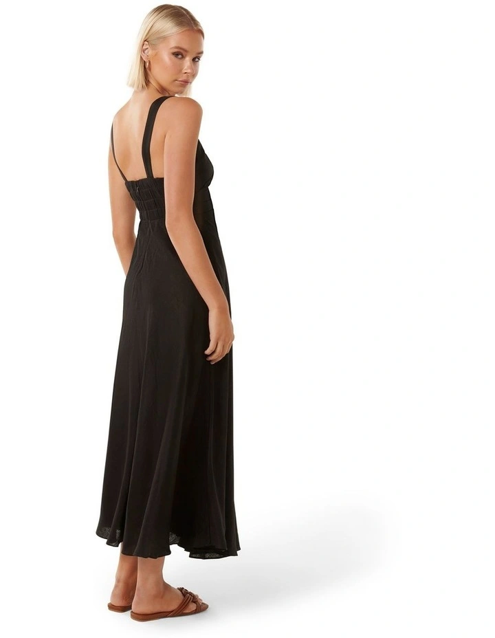 Jamilla Panelled Midi Dress in Black