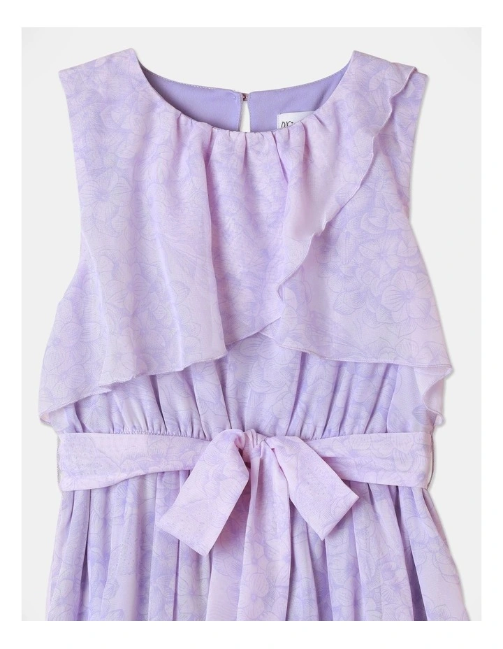 Chiffon Hi-lo Hem Max Dress In Lilac