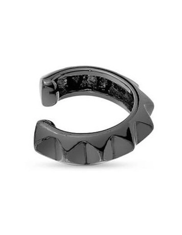 Honeycomb Ear Cuff in Black