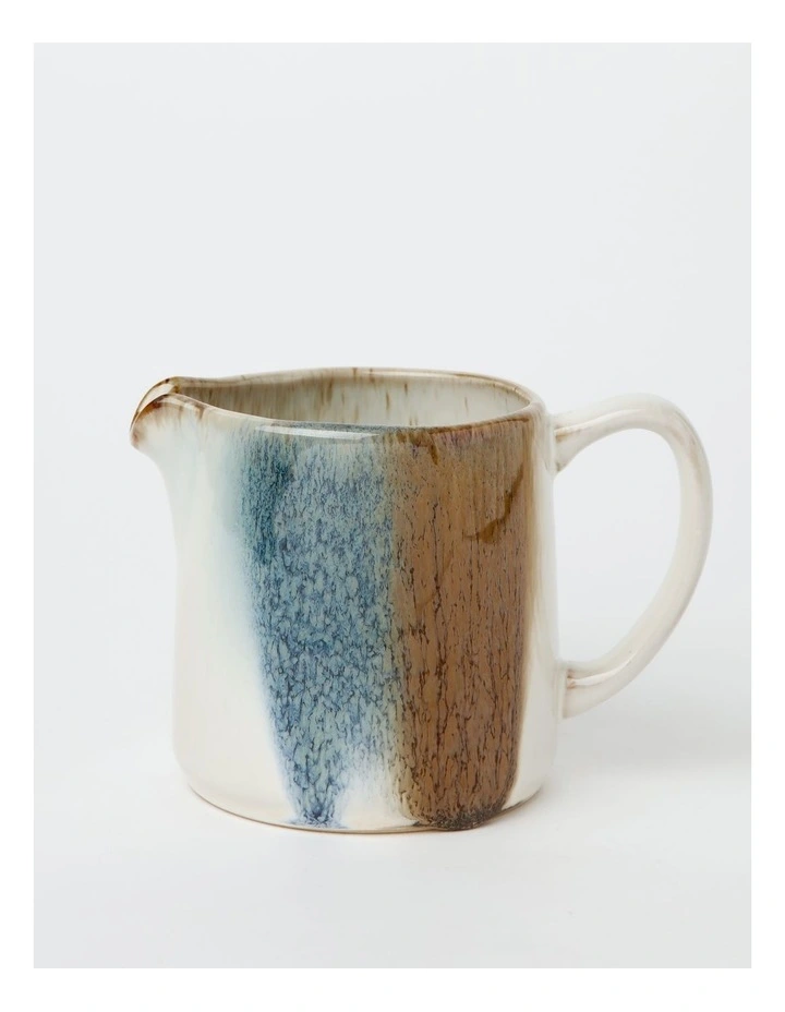 Esperance Poured Speckle Jug in Blue Cream/Brown