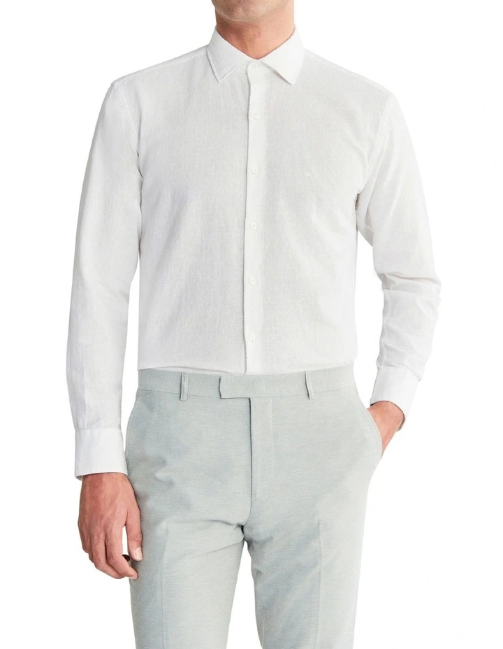 Slim Long Sleeve Shirt in White