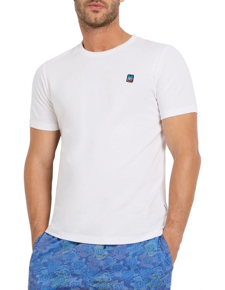 Badge Tee in White