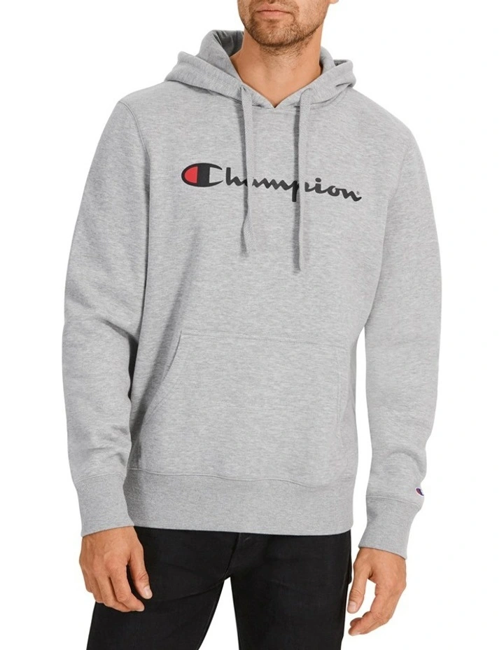 Script Hoodie Grey Marle