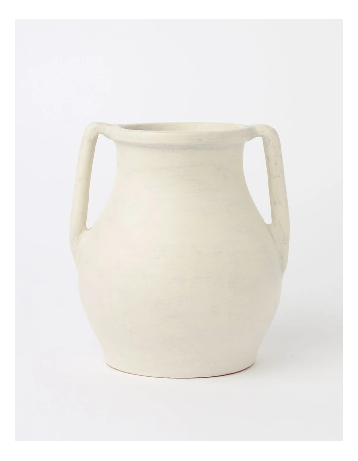 Ashwood Terracotta Vase 26cm in Cream