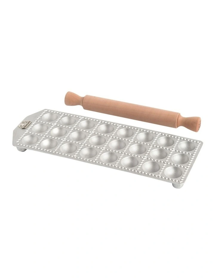 Ravioli Tray with Rolling Pin 24 Pieces 40mm