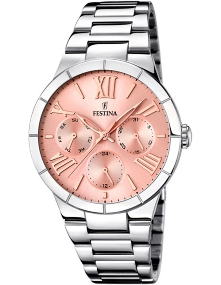 Boyfriend Stainless Steel Watch in Silver