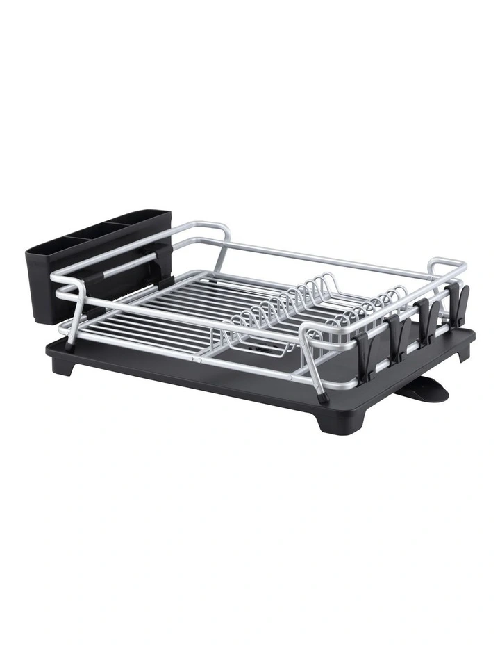 Pinnacle Dish Rack With Draining Board 53 x 37.5 x 15cm in Silver