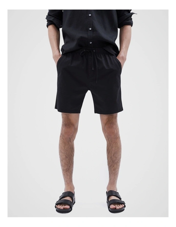 Pull On Short in Black
